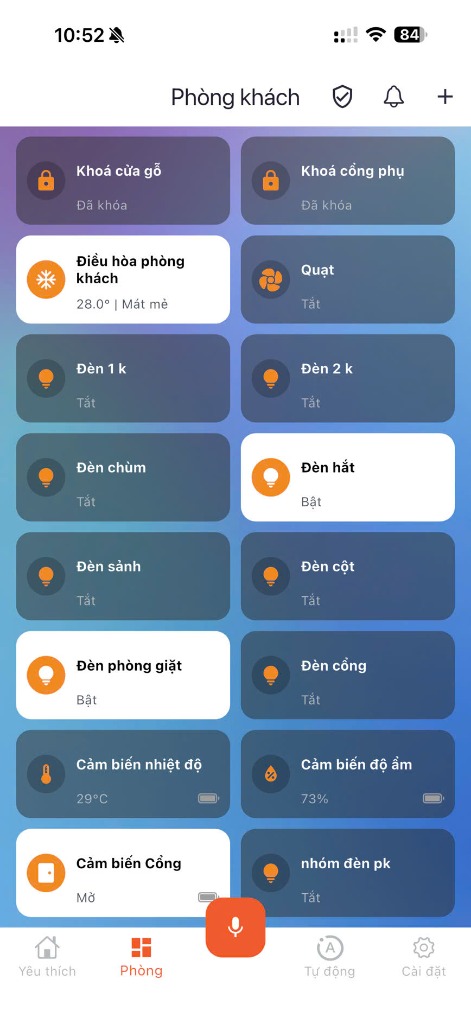 Giao diện ứng dụng di động JAVIS Smart