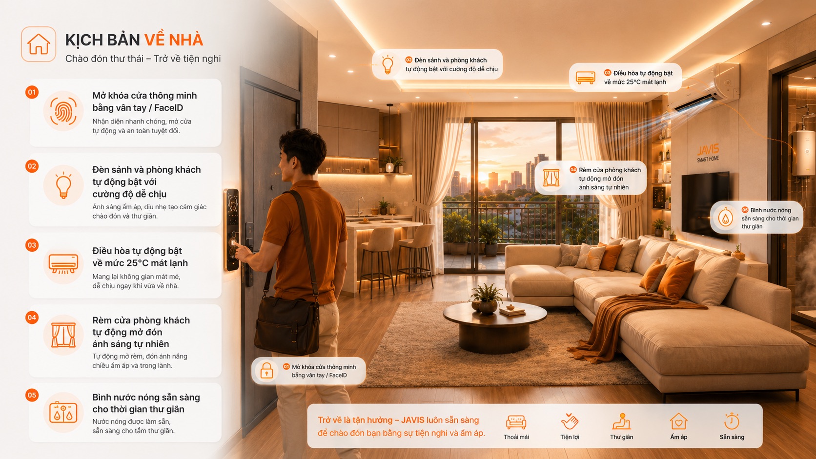 Kịch bản Về Nhà thông minh JAVIS Home